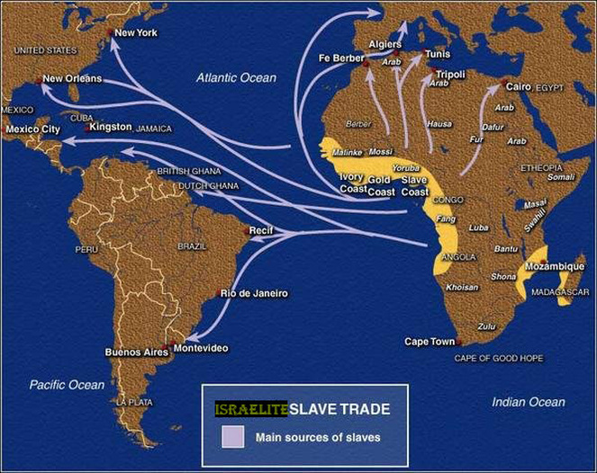 Israelite Slave Trade Map-Scattering of the Real Biblical Israel - Religon - Pastor Dowell www.straitwaytruth.com