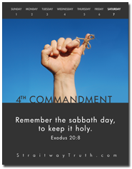Hand Fingers Sabbath  -Exodus 20:8 www.Straitwaytruth.com